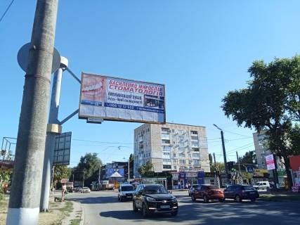 Билборд B в Кропивницкий (Кировоград), 3x6  Яновського вул. / Тамма вул. (кол. Героїв Сталінграду вул.), "Колгосний" і "Критий" ринки (флажок) фото 1