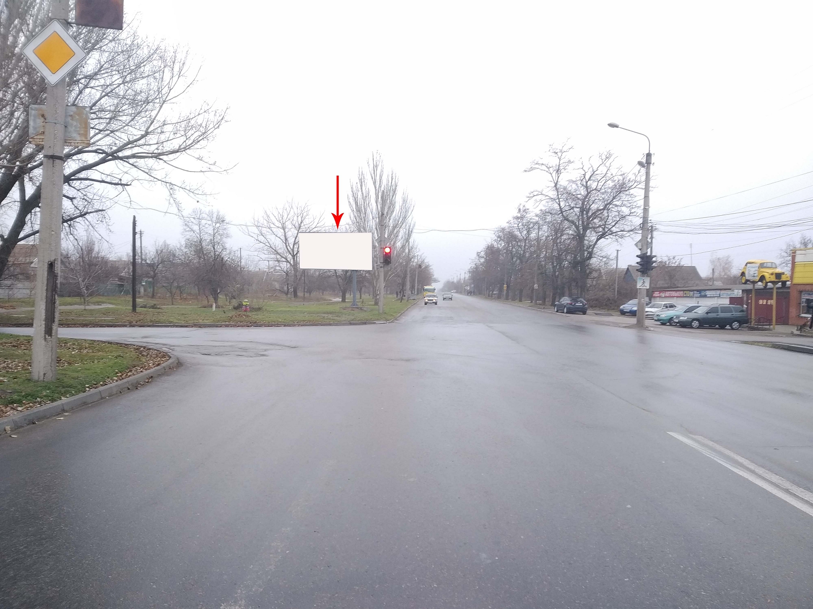 Борд Никополь,  на перехресті вул. Героїв Чорнобиля та вул. Херсонської