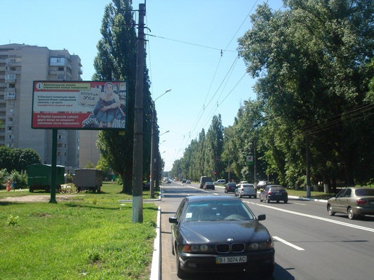 Білборд, бігборд (борд)  Кременчук,  просп. Л.Українки (просп. 50-років. Жовтня), біля будинку № 51, район супермаркету «АТБ»