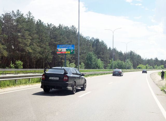 Билборд Вышгород,  Автошлях Київ-Вишгород (18+800, Дачний кооператив "Лісова поляна"), в напрямку в'їзду в м.Київ