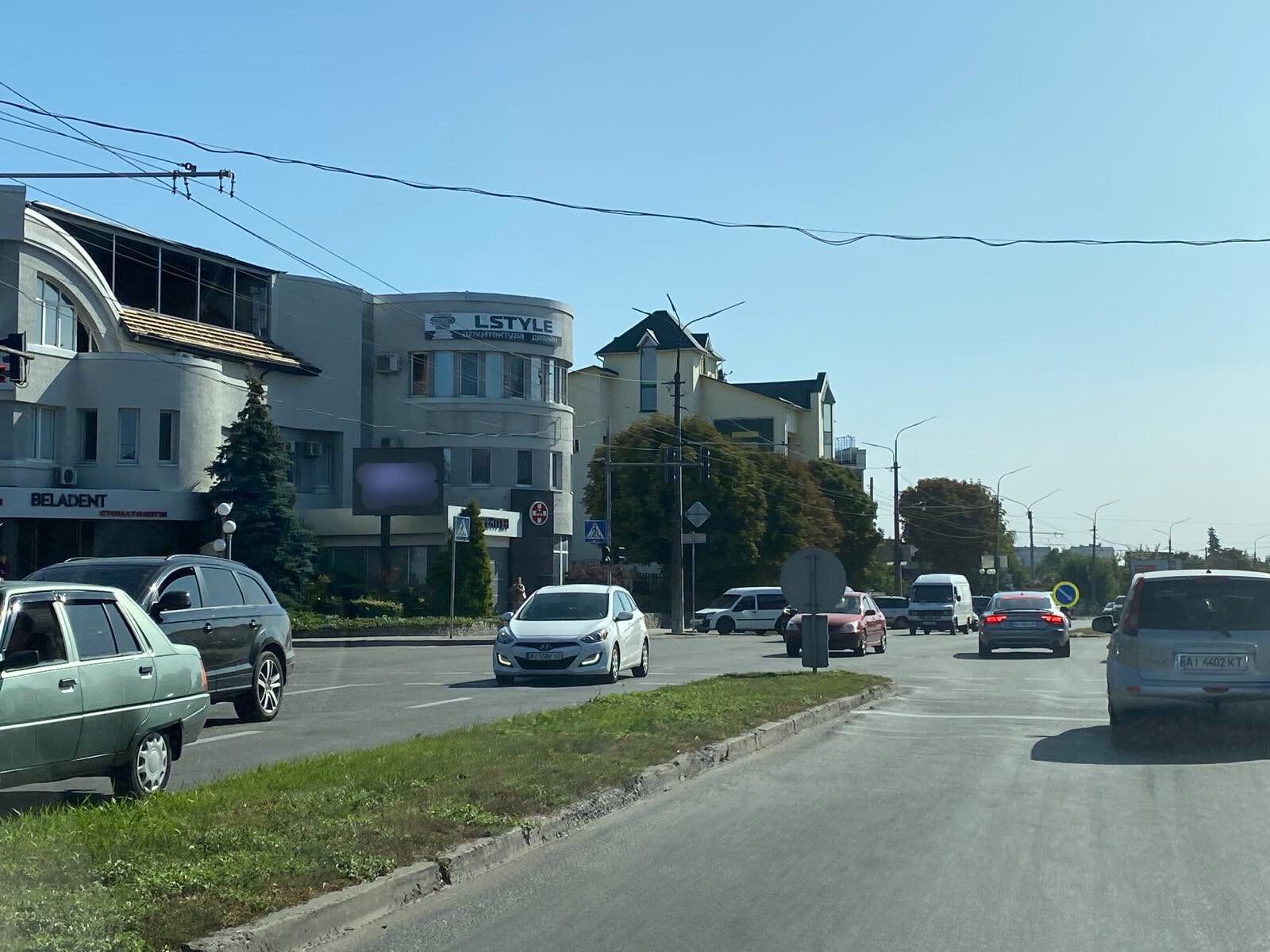 Видеоборд Біла Церква,  пр. Кн. Володимира перехрестя з вул. Гагаріна, центр Беладент