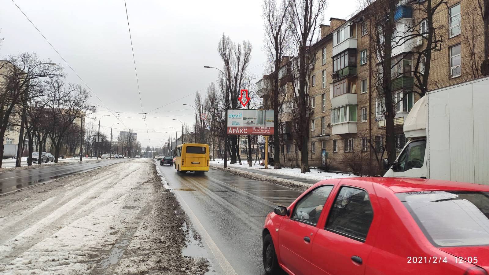 Білборд, бігборд (борд)  Київ,  вул. Празька, 4А