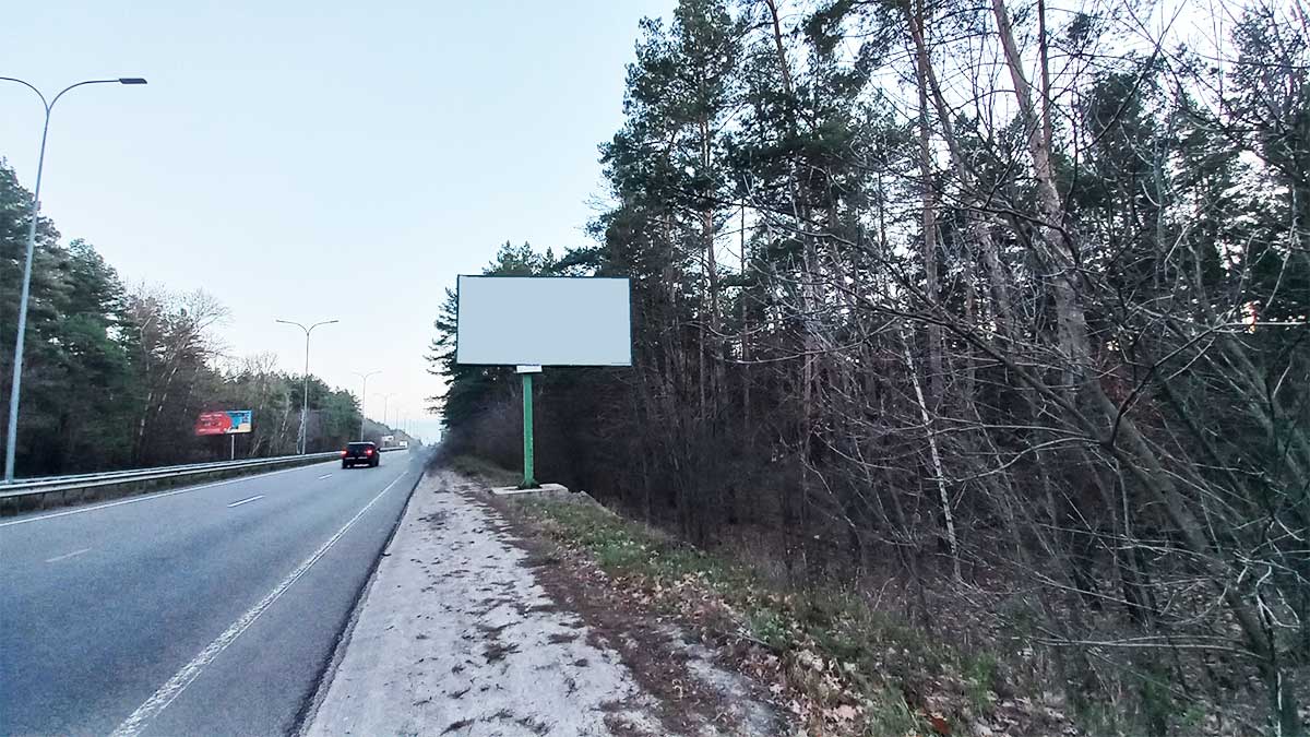 Білборд, бігборд (борд)  Вишгород,  м.Вишгрод, 1200 м після повороту з автомобільної дороги Р-02 "Київ-Іванків-Овруч" на автомобільну дорогу Р-69 "Київ-Вишгород-Десна-Чернігів", в напрямку вул.Богатирської, м. Київ, праворуч