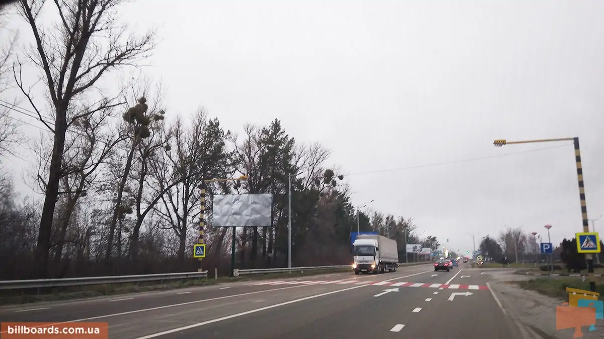 Борд B в Вышгороде, 6x3 автомобільна дорога Р-02 “Київ-Іванків-Овруч”,1000  м. до повороту до м. Вишгорода з м. Києва (пл. Шевченка), праворуч |  Billboards.com.ua