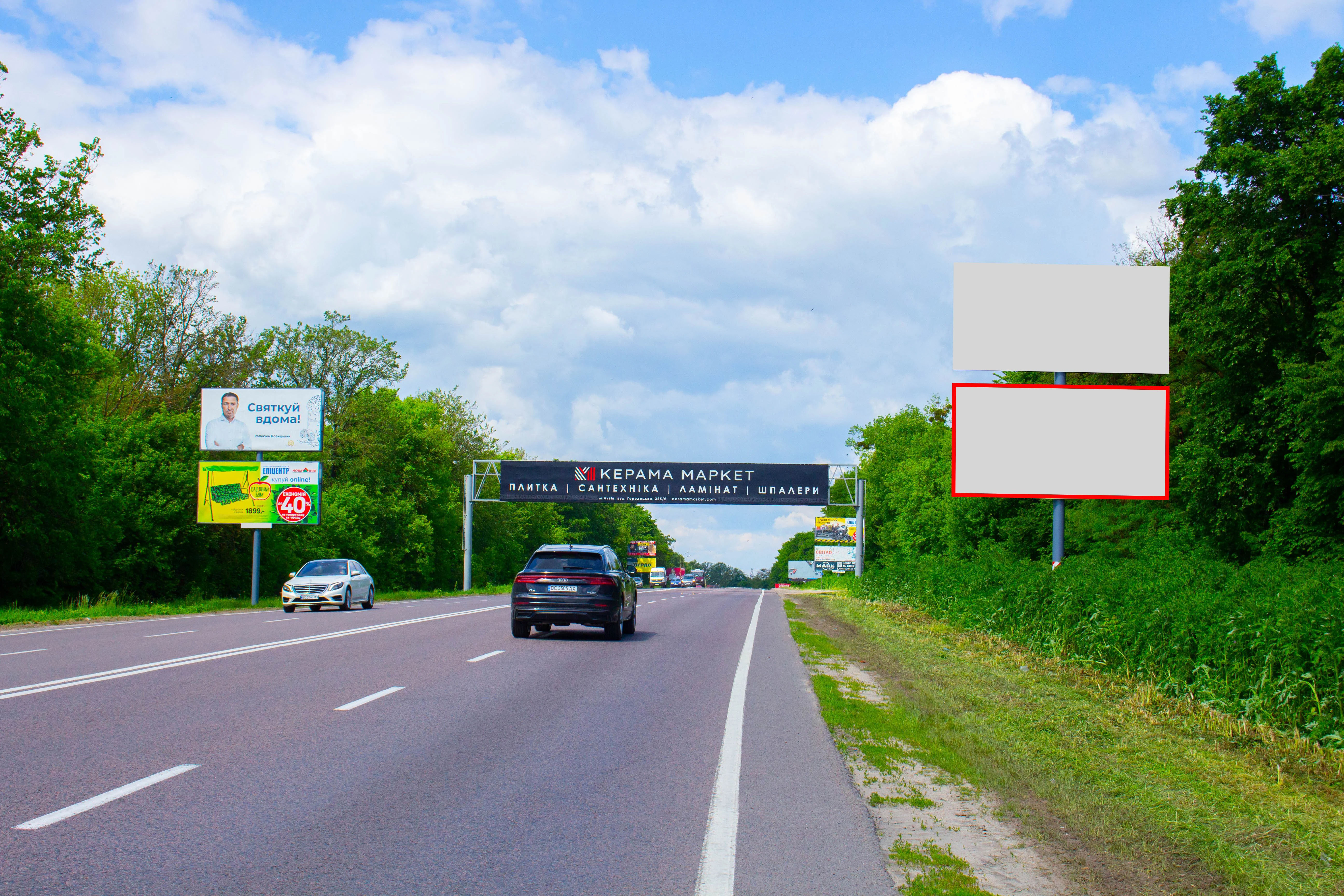 Білборд, бігборд (борд)  Львів траси,  Н-17 Під'їзд до м.Львів