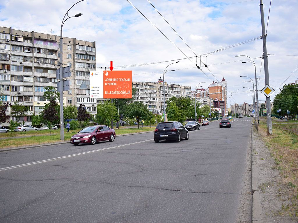 Билборд Киев,  Гайдай вул., 10, в сторону вул. Тимошенка