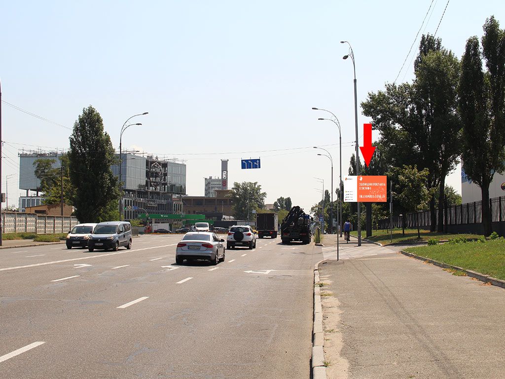 Скроллер Киев,  Новокостянтинівська вул., 1 - вул. Електриків, розв'язка, в бік Подолу