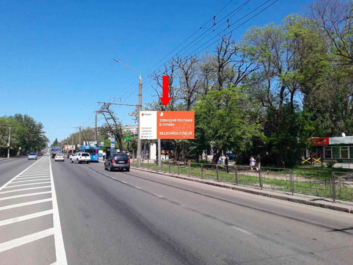 Борд Николаев,  Героїв Сталінграду пр., 13, біля ТРЦ "Магелан", супермаркетів "Таврия В", "Ельдорадо", з центру
