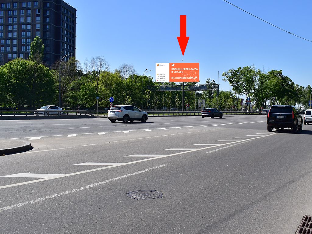 Видеоборд Киев,  Кільцева дорога – вул. Теремківська, ТРЦ "Республіка парк", роздільник, Одеська пл., в бік пр. Берестейського (колиш. пр. Перемоги)