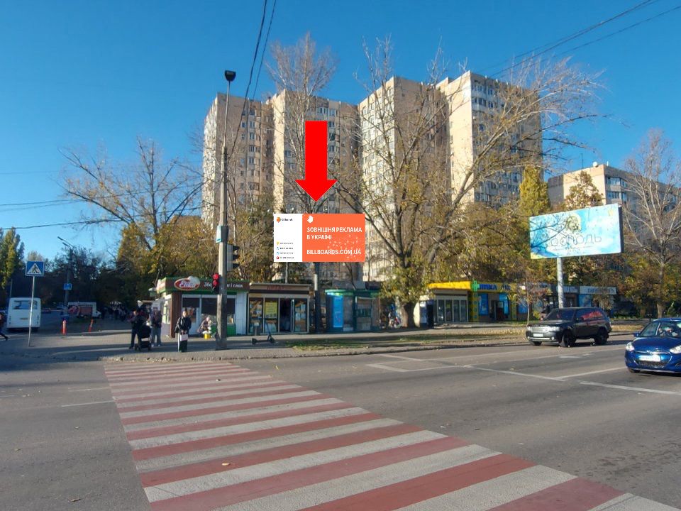 Видеоборд Одеса,  Заболотного вул. - Палія вул. (колиш. Дніпропетровська дорога), 100/4