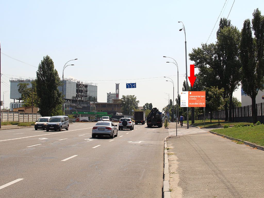 Скроллер Киев,  Новокостянтинівська вул., 1 - вул. Електриків, розв'язка, в бік Подолу