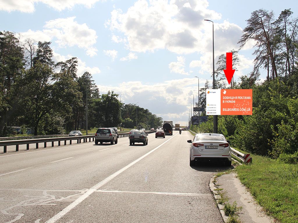 Білборд, бігборд (борд)  Київ,  Перемоги пр., 600 м. Від вул. Ушакова, з центру