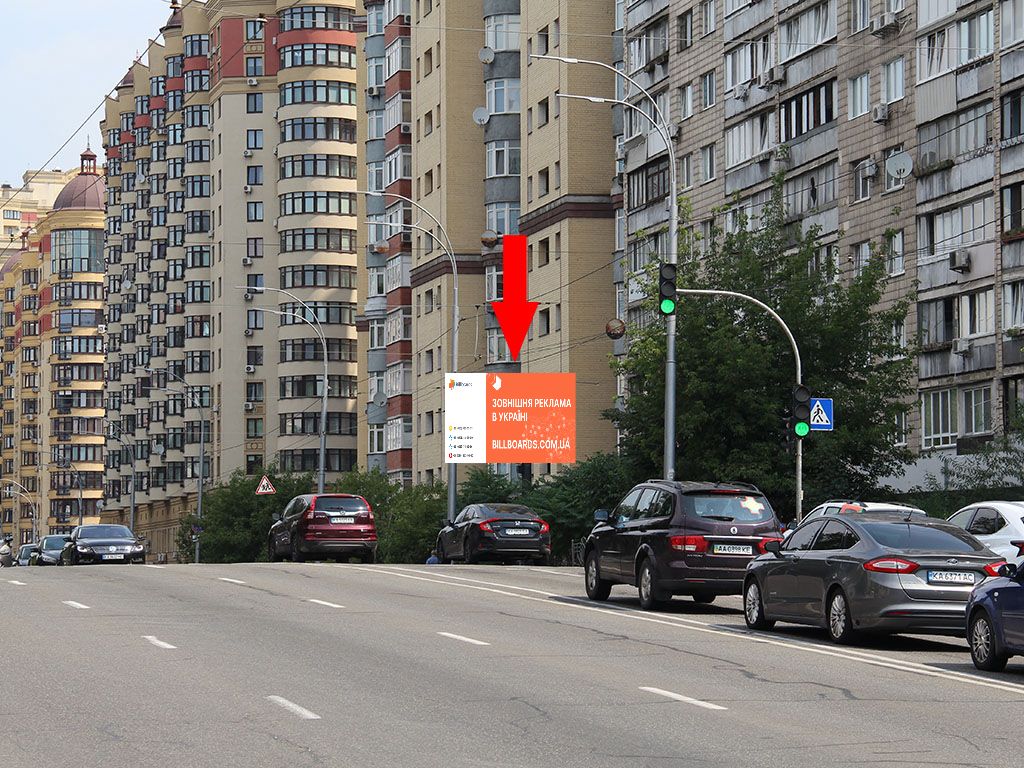 Видеоборд Киев,  Чорновола вул., 33 / вул. Андрющенко, в сторону вул. Січових Стрільців (колиш. Артема вул.)