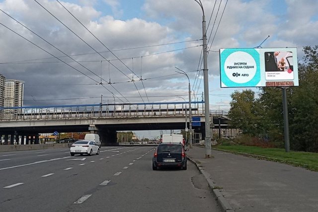 Видеоборд Киев,  Шухевича пр-кт/ Оноре де Бальзака вул., рух від Північного мосту