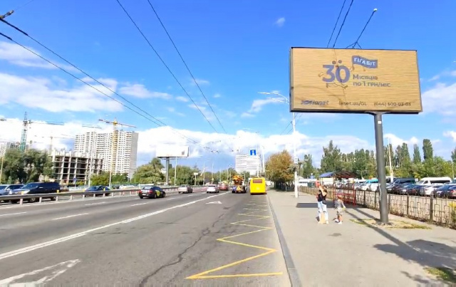 Видеоборд Киев,  Глушкова академіка проспект / В.Касіяна (ст. М"Іподром"), рух до центру міста