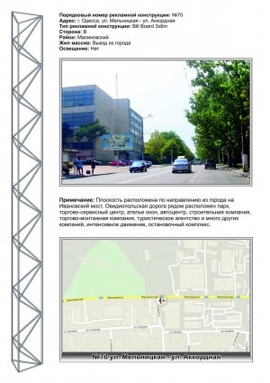 Білборд, бігборд (борд)  Одеса,  №70 вул.Мельницька -вул Владислава Домбровського на Іванівський міст