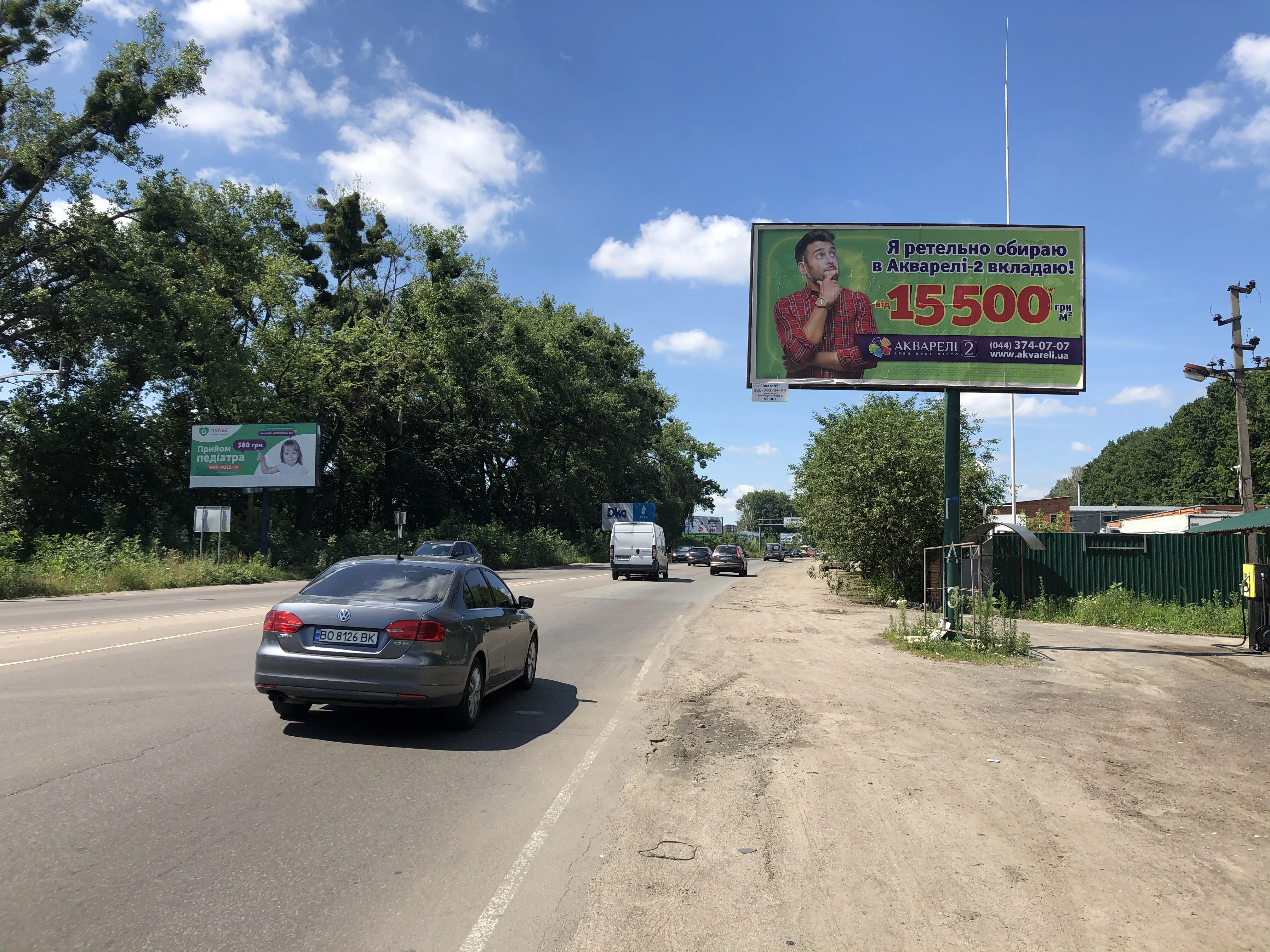 Борд A в Вишневое, 3х6 ул. Вячеслава Чорновола , Вьезд в Вишневое |  Billboards.com.ua