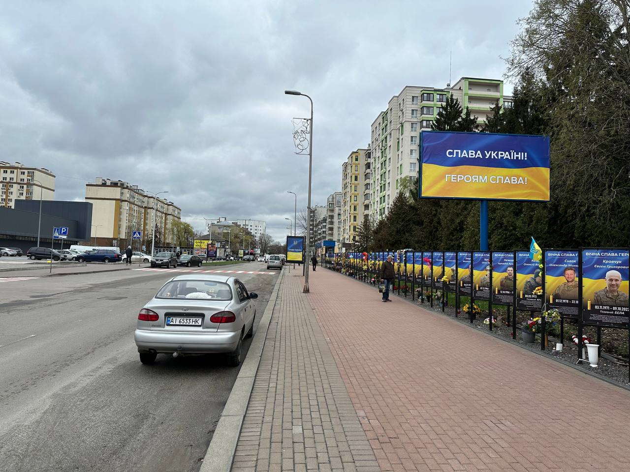 Білборд, бігборд (борд)  Вишневе,  вул.Святошинська, навпроти Новуса, біля Міськради