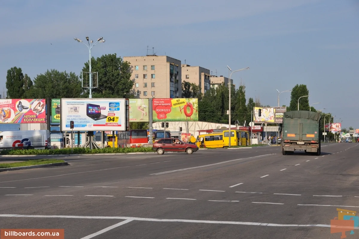 Борд в Павлограде вул. Дніпровська - вул. Полтавська (кільце) автостанція |  Billboards.com.ua