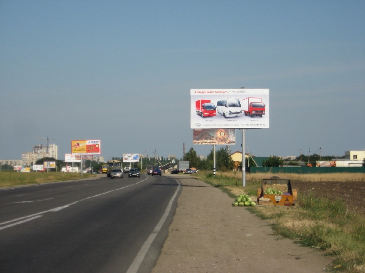 Білборд, бігборд (борд)  Одеса траси,  Траса Одеса-Іллічівськ 11 + 250 А (в стор. Одеси)
