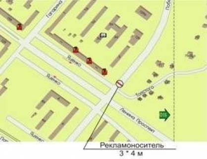 Беклайт A у Запоріжжі, 3x4  ул. Победы (к 5-ой горбольнице) схема