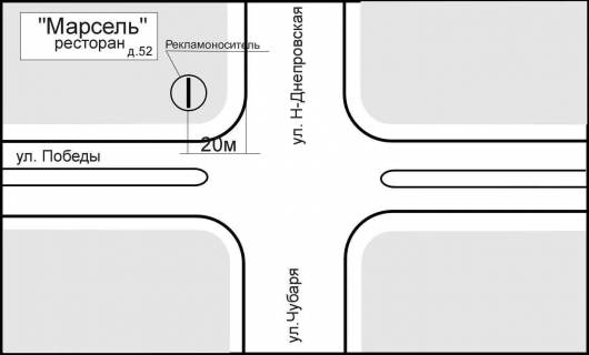 Призматрон, Призма A у Запоріжжі, 3x6  ул. Победы - ул. Нижнеднепровская - 222647 схема
