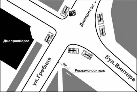 Призматрон, Призма A у Запоріжжі, 3x6  бул. Вінтера - вул. Плотинна - 222597 схема