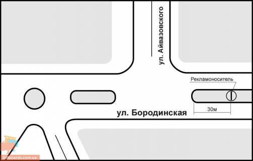 Білборд, Бігборд (Борд)   у Запоріжжі ул. Иванова 99 схема