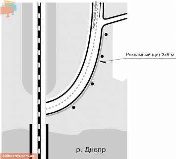 Билборд  в Запорожье ул. Демократическая схема