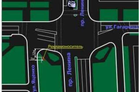Призматрон, Призма A у Запоріжжі, 3x6  пр. Ленина - ул. Гагарина - 222581 схема