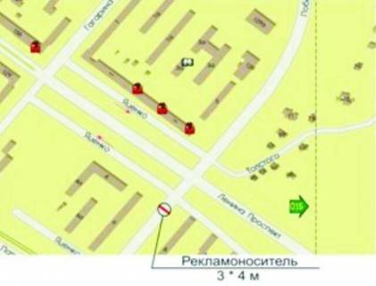 Бэклайт A в Запорожье, 3x4  ул. Победы (к горГАИ) схема