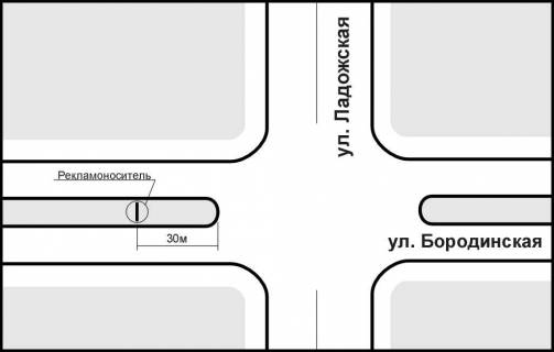 Призматрон, Призма A у Запоріжжі, 3x6  ул. Ладожская - ул. Бородинская (на Бородинский) ст. А1 - 222632 схема