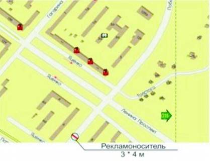 Беклайт A у Запоріжжі, 3x4  ул. Победы (к 5-ой горбольнице) схема