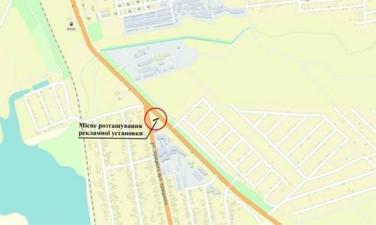 Билборд A в Запорожье п.Балабино, въезд, ул.Урицкого схема