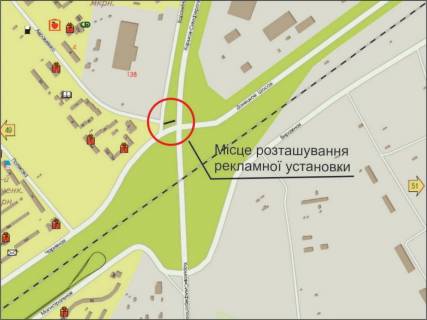 Билборд A в Запорожье ул. Авраменко - ул. Воронина левый схема