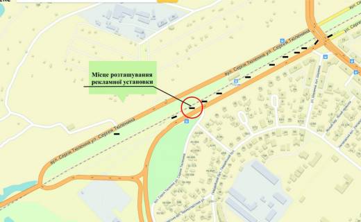 Билборд A в Запорожье Набережная, ул.Тюленина поворот с Набережной (2) схема