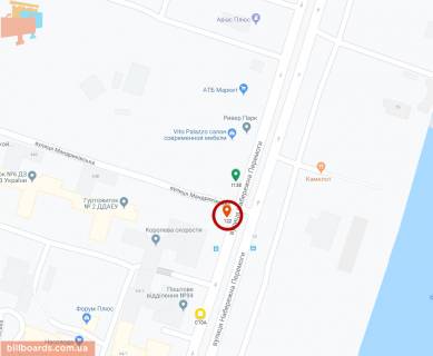 Скролер, Скрол A у Дніпро (Дніпропетровськ), 3.14х2.32  просп. Слобожанський в районі буд. 31 Д, рух у бік Центрального мосту - 181531 схема