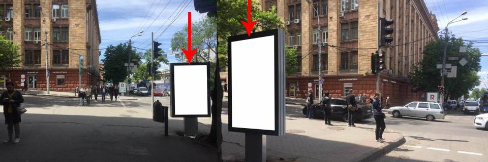 Сiтiлайт B у Дніпро (Дніпропетровськ), 1.2х1.8  просп. Дмитра Яворницького, 55 - вул. Михайла Грушевського Фото 1