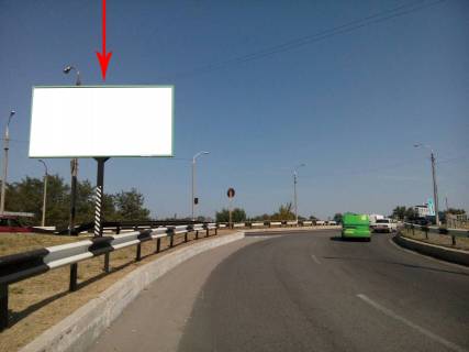 Билборд A в Каменское (Днепродзержинск), 6х3  авторозв'язка вул. Січеславський шлях - вул. Дорожня - пр. Ювілейний (на розділовій смузі шляхопроводу), напрямок до центру фото 1