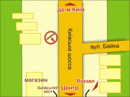 Билборд B в Житомире вул. Київське Шосе, 15 схема