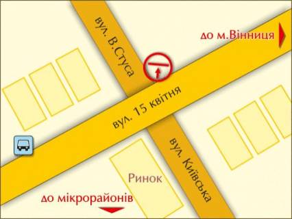 Билборд B в Тернополе вул. 15 квітня – Стуса, справа схема