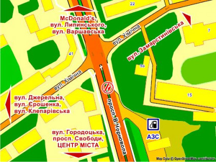 Ситискролл Р/П в Львове пер. пр. Чорновола – вул. Хімічної (на р/с, з центру), пакет скролл 4 схема