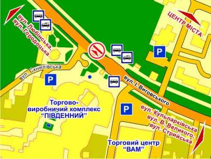 Призма A в Львове вул. Виговського (навпроти ринку "Південний"), місце 2, зліва, призма 3 - 395844 схема