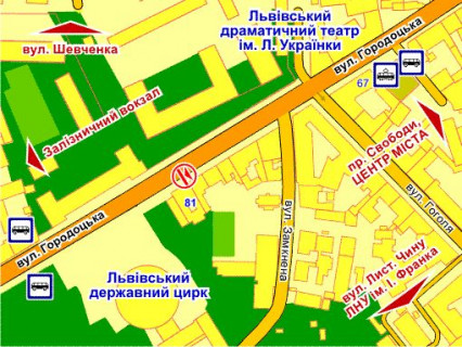 Ситилайт B в Львове вул. Городоцька, 81 схема