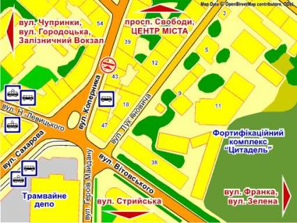 Сiтiлайт A у Львові вул. Коперника, 45 схема