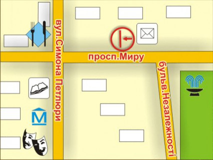 Ситилайт A в Львове пр. Миру, 9, місце 2 схема