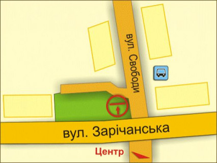 Билборд B в Хмельницком вул. Свободи, 16 "а" схема
