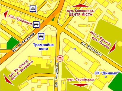 Ситилайт B в Львове вул. Героїв Майдану (навпроти буд. 2) схема