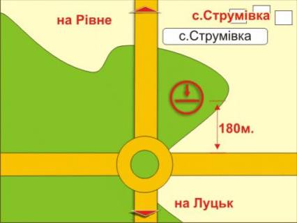 Билборд  в Луцке Адреса схема
