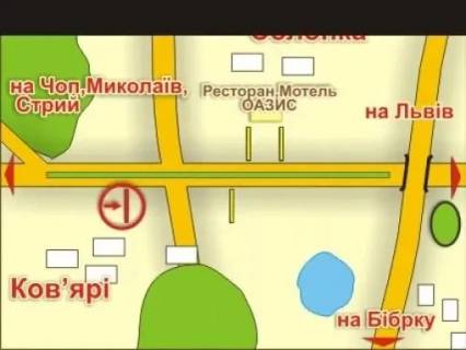 Билборд A в Львове с. Солонка (напрямок до Львова), місце 8 схема